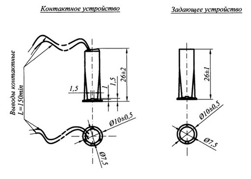 Размеры магнитно-контактного извещателя ЭСМК-3